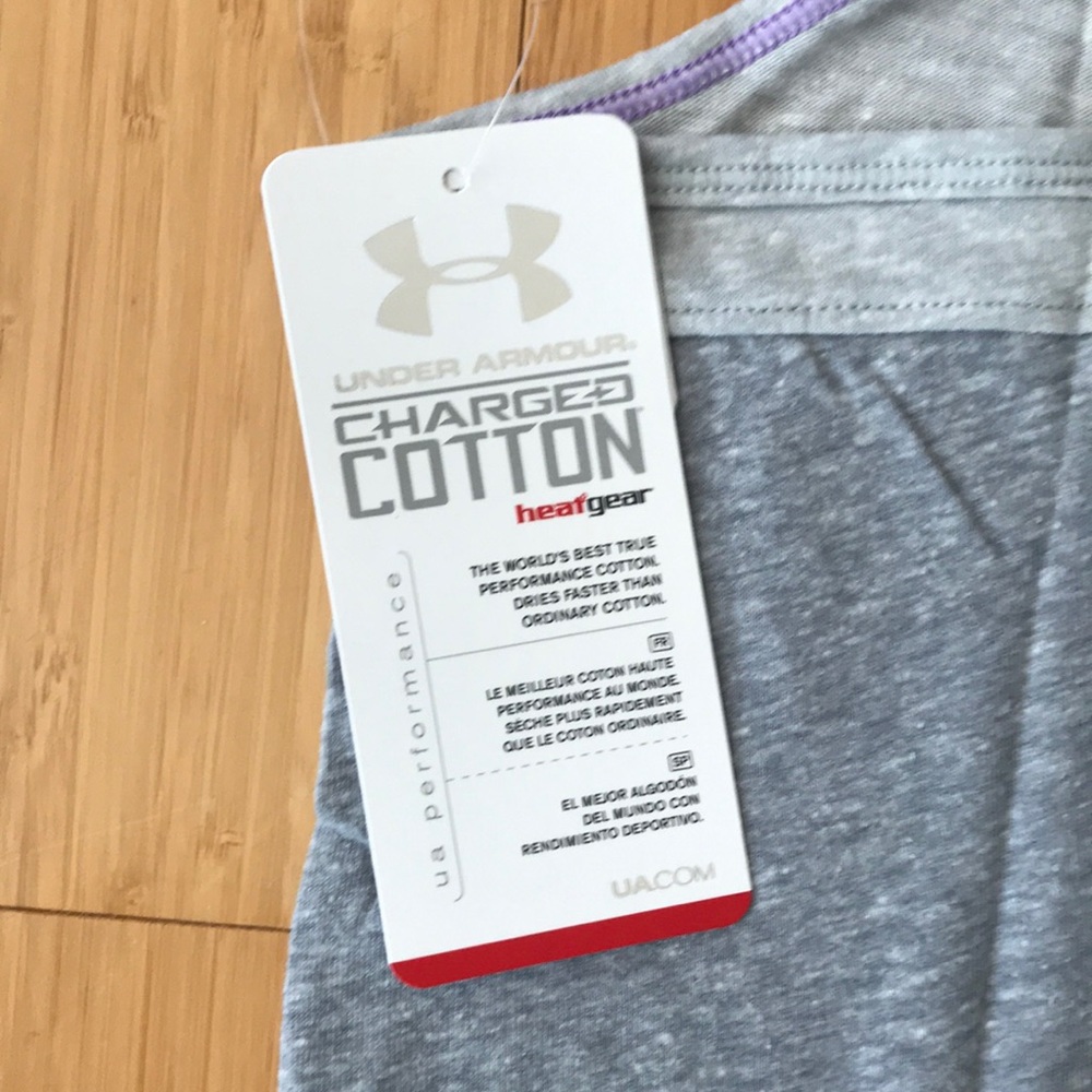 NWT Under Armour Charged Cotton Tank - Picture 4 of 4